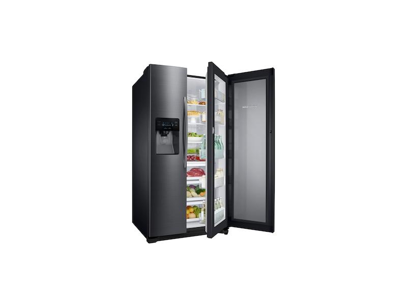 25 cu. ft. Food ShowCase Side-by-Side Refrigerator with Metal Cooling in Black Stainless Steel