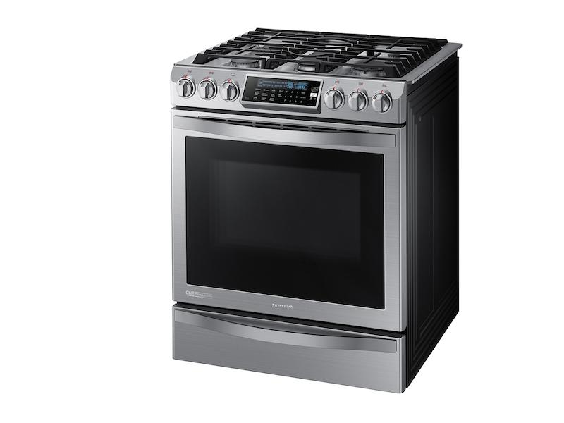 5.8 cu. ft. Chef Collection Slide-in Gas Range with True Convection in Stainless Steel