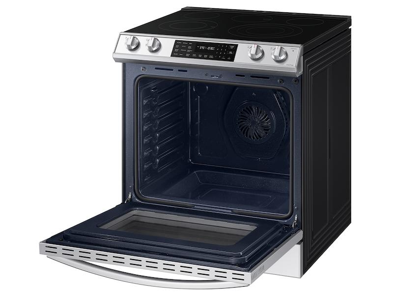 Bespoke 6.3 cu. ft. Smart Front Control Slide-In Electric Range with Air Fry & Wi-Fi in White Glass