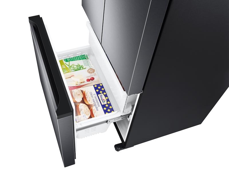 18 cu. ft. Smart Counter Depth 3-Door French Door Refrigerator in Black Stainless Steel