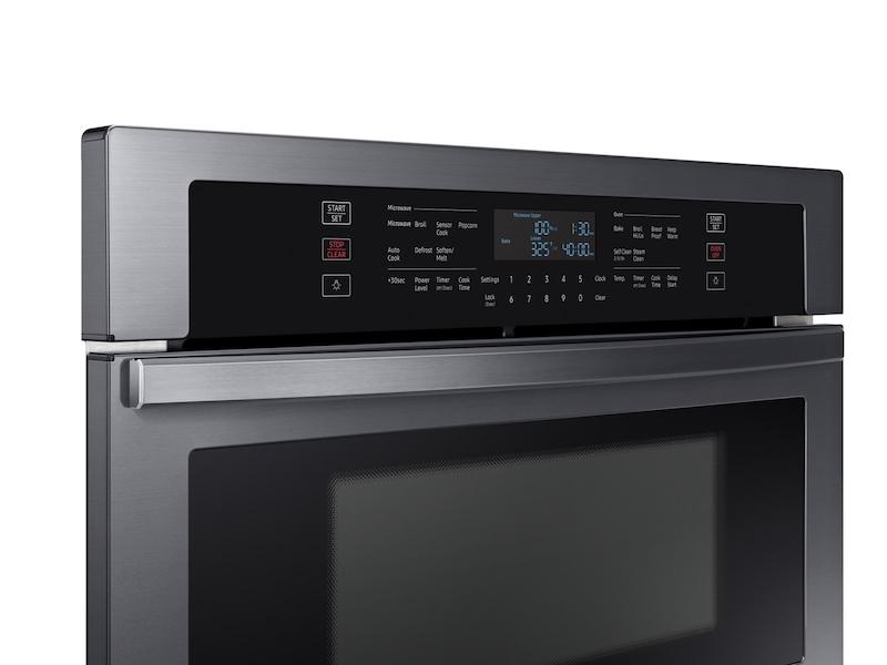 30" Microwave Combination Wall Oven in Black Stainless Steel