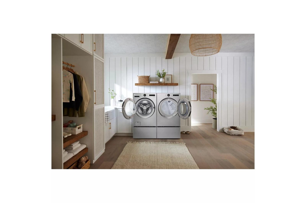 7.4 cu. ft. Ultra Large Capacity Smart Front Load Electric Energy Star Dryer with Sensor Dry & Steam Technology