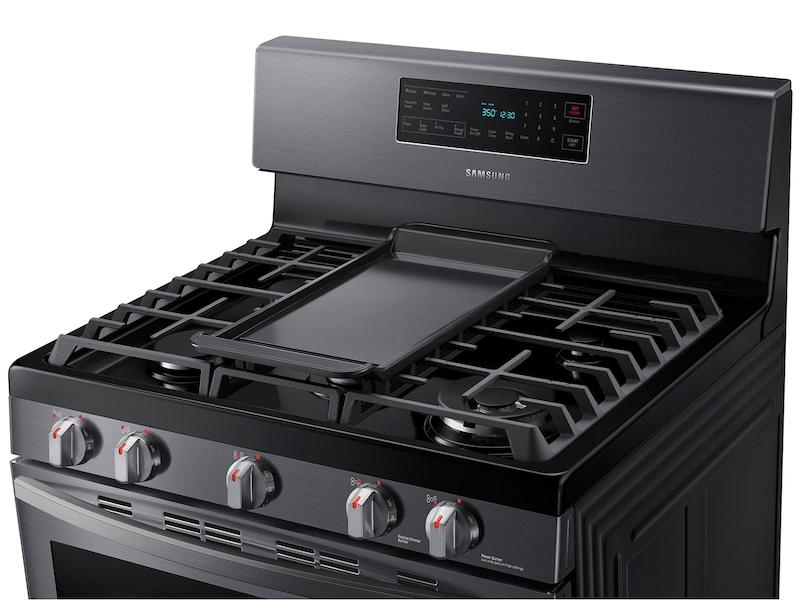 5.8 cu. ft. Freestanding Gas Range with Air Fry and Convection in Black Stainless Steel