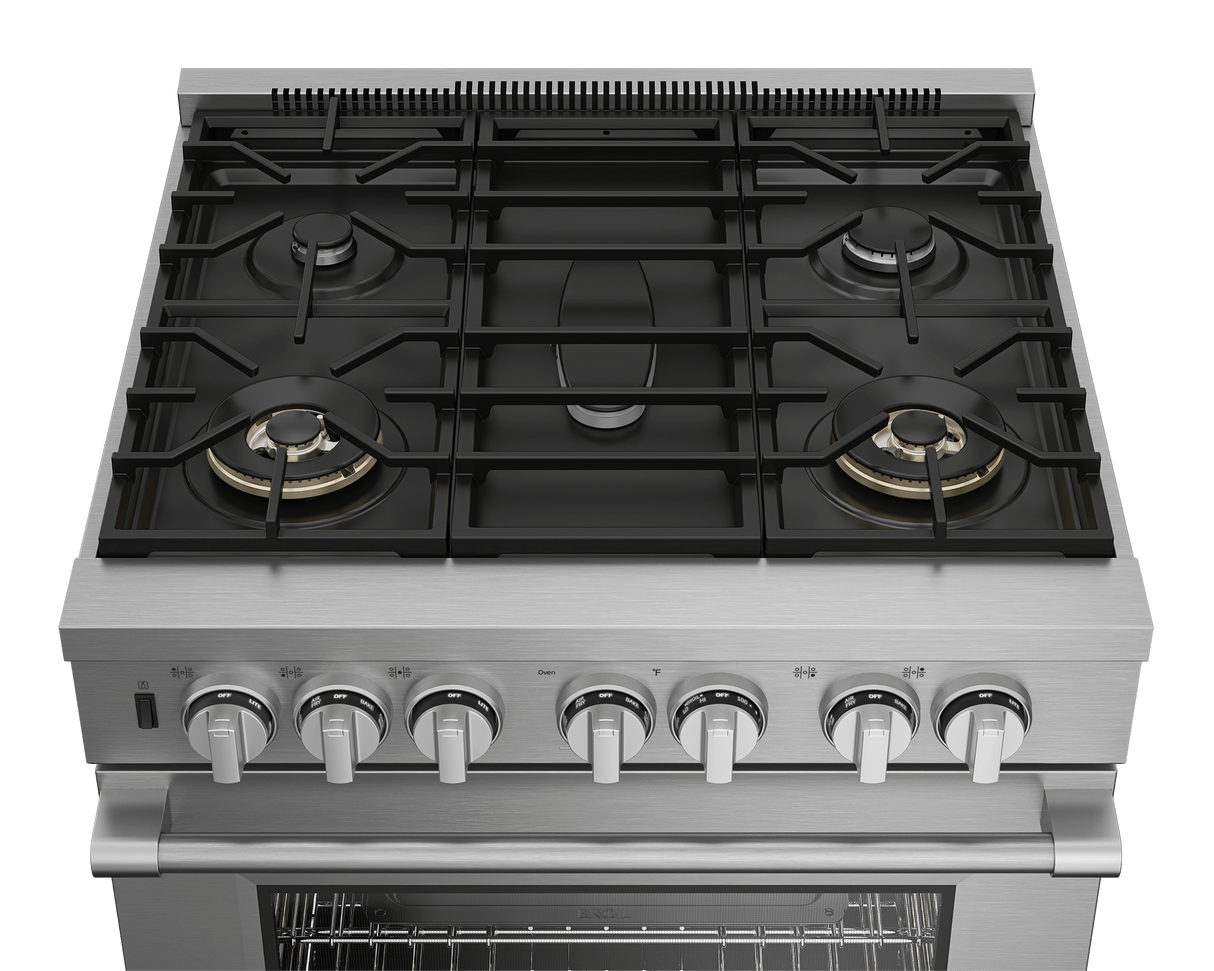 30" Stainless Steel Pro-Style Dual Fuel Range