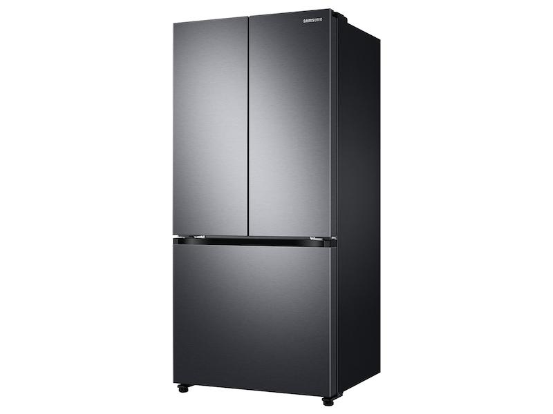 18 cu. ft. Smart Counter Depth 3-Door French Door Refrigerator in Black Stainless Steel