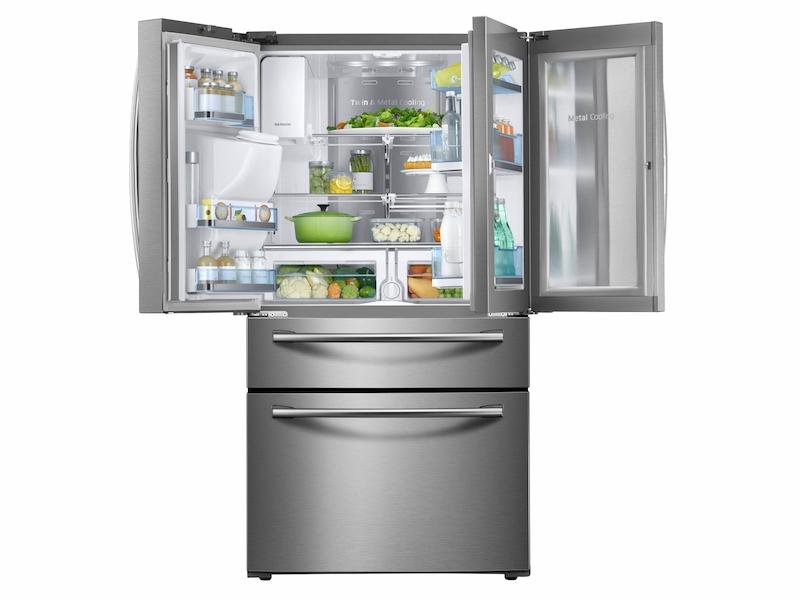 28 cu. ft. Food Showcase 4-Door French Door Refrigerator in Stainless Steel