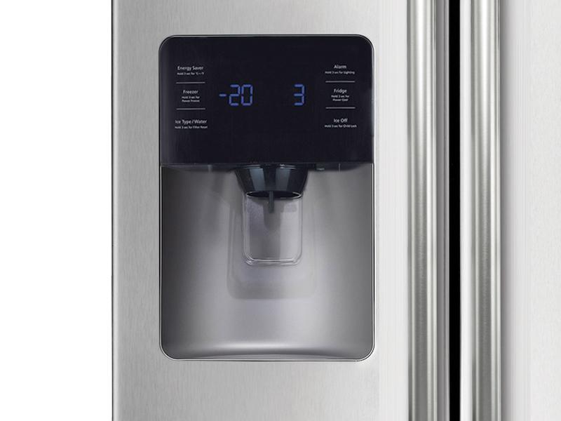 25 cu. ft. Side-by-Side Refrigerator with In-Door Ice Maker in Stainless Steel