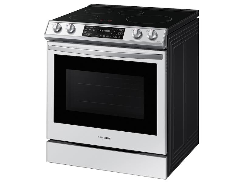Bespoke 6.3 cu. ft. Smart Rapid Heat Induction Slide-in Range with Air Fry & Convection+ in White Glass