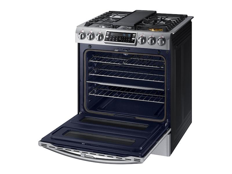 5.8 cu. ft. Slide-In Gas Range with Flex Duo™ & Dual Door in Stainless Steel