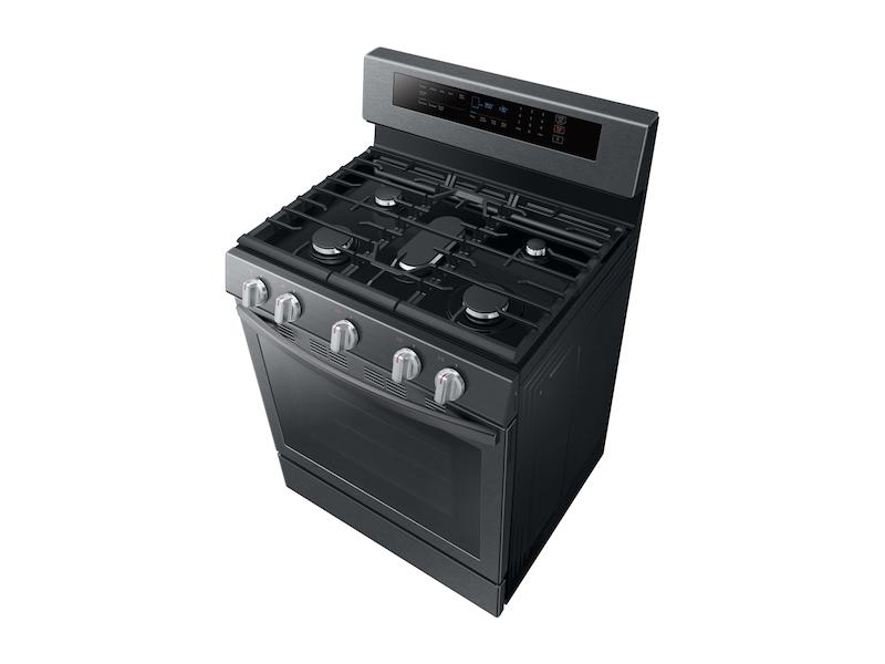 5.8 cu. ft. Freestanding Gas Range with True Convection in Black Stainless Steel
