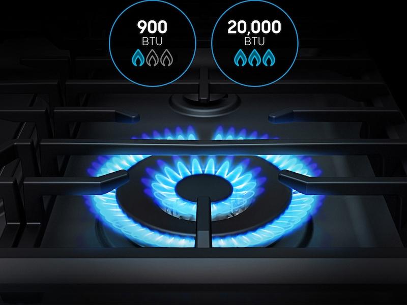 5.8 cu. ft. Freestanding Gas Range with True Convection and Steam Reheat in Black Stainless Steel