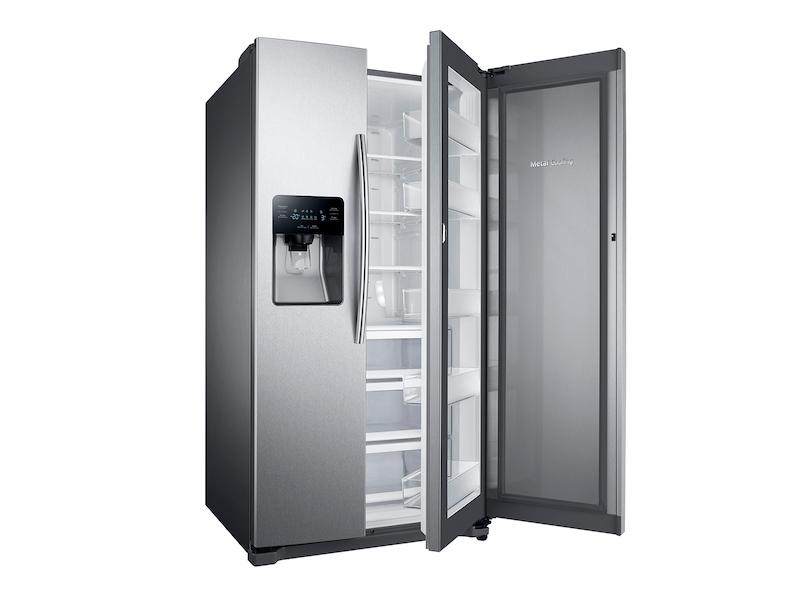 25 cu. ft. Food Showcase Side-by-Side Refrigerator with Metal Cooling in Stainless Steel