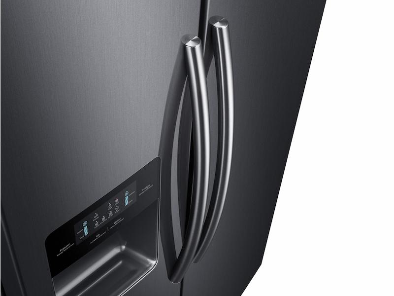 25 cu. ft. Side-by-Side Refrigerator with In-Door Ice Maker in Black Stainless Steel