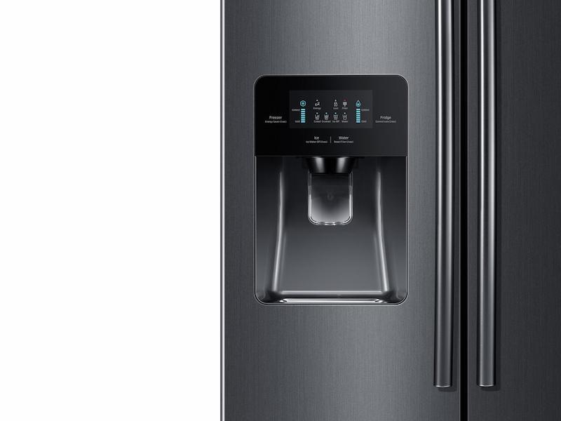 25 cu. ft. Side-by-Side Refrigerator with In-Door Ice Maker in Black Stainless Steel