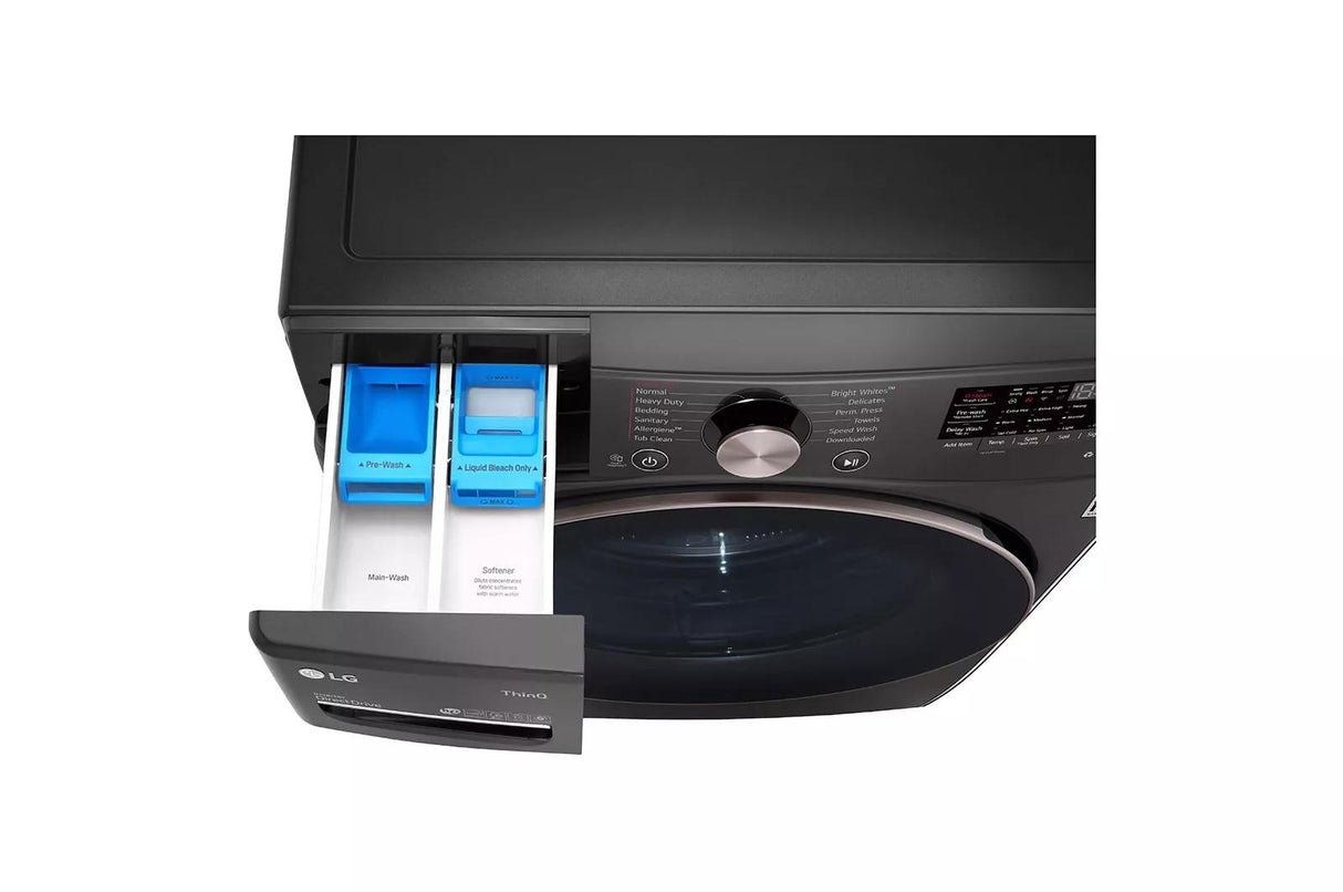 LG 4.5 cu. ft. Ultra Large Capacity Front Load Washer - Black Steel
