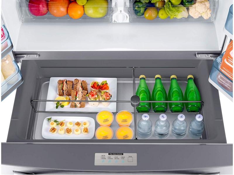 22 cu. ft. Food Showcase Counter Depth 4-Door French Door Refrigerator in Stainless Steel
