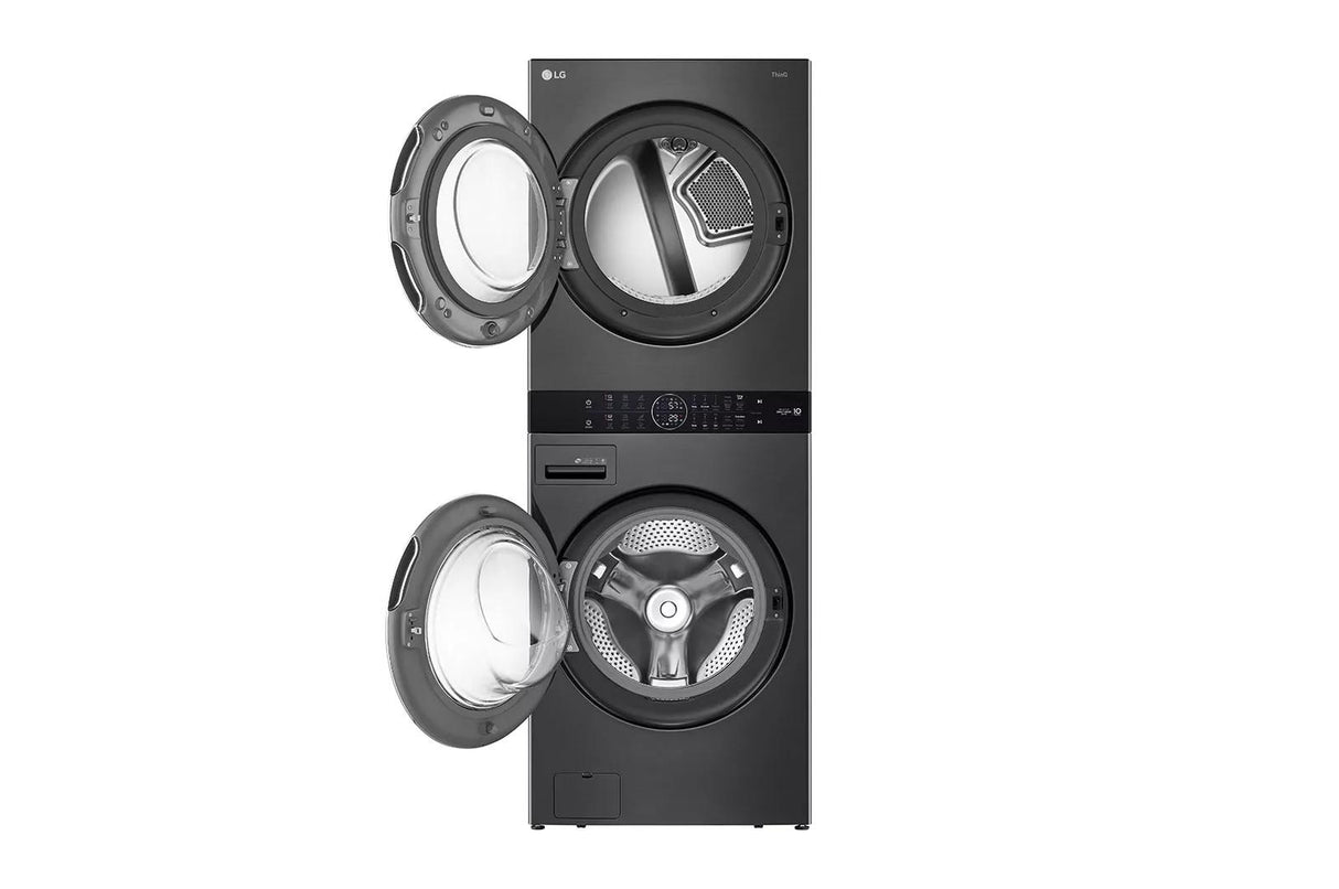LG WashTower™ 4.5 cu. ft. Washer and 7.4 cu. ft. Electric Dryer - Black Steel