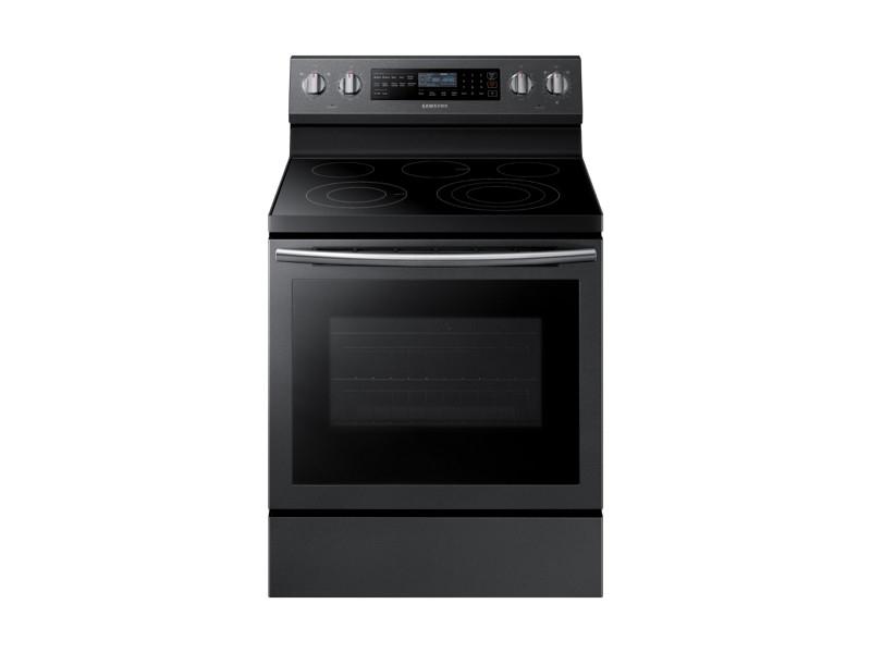 5.9 cu. ft. Freestanding Electric Range with True Convection & Steam Assist in Black Stainless Steel