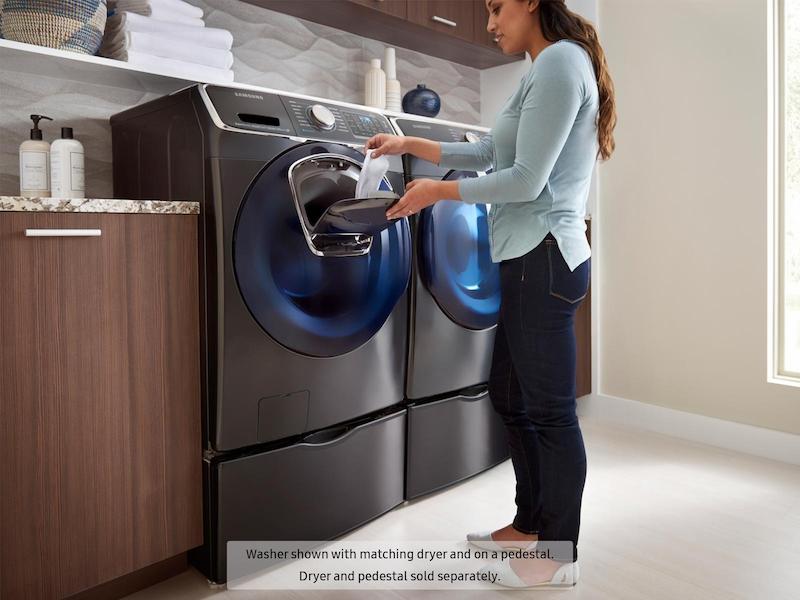 4.5 cu. ft. Smart Front Load Washer with AddWash™ in Black Stainless Steel