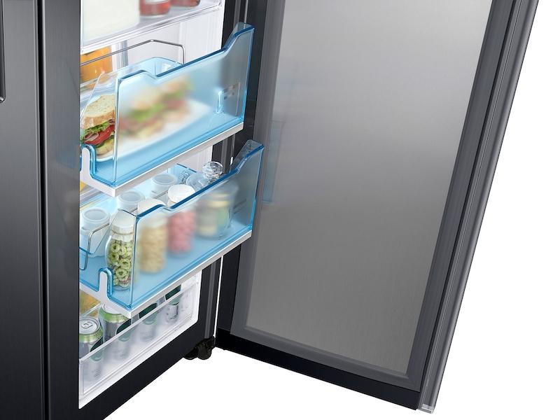 22 cu. ft. Food Showcase Counter Depth Side-by-Side Refrigerator with Metal Cooling in Black Stainless Steel