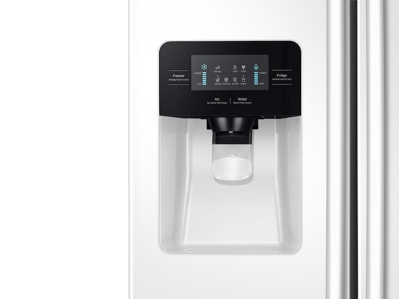 25 cu. ft. Side-by-Side Refrigerator with LED Lighting in White
