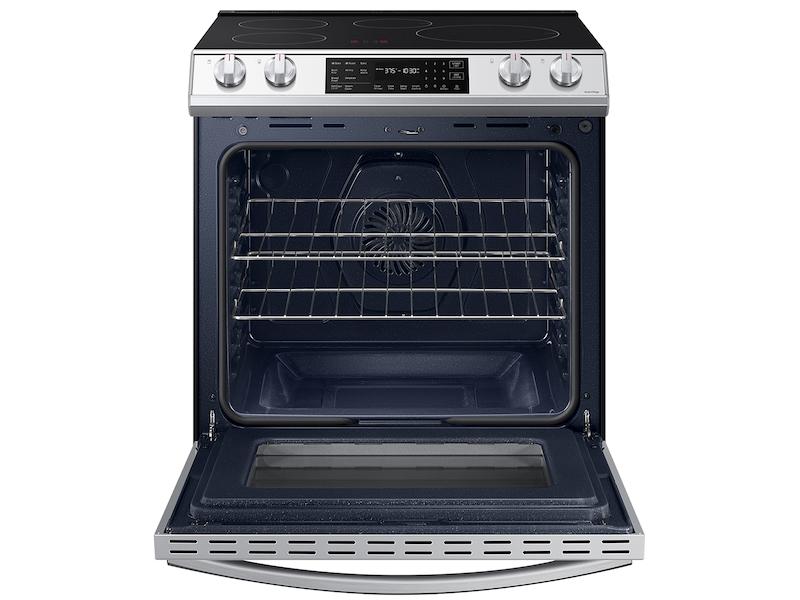 Bespoke 6.3 cu. ft. Smart Rapid Heat Induction Slide-in Range with Air Fry & Convection+ in White Glass