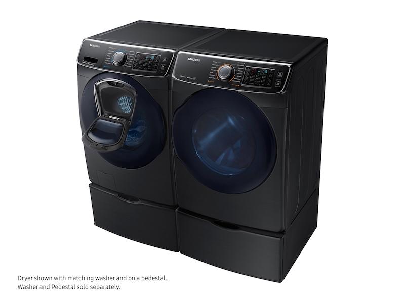 7.5 cu. ft. Smart Electric Dryer with MultiSteam™ in Black Stainless Steel