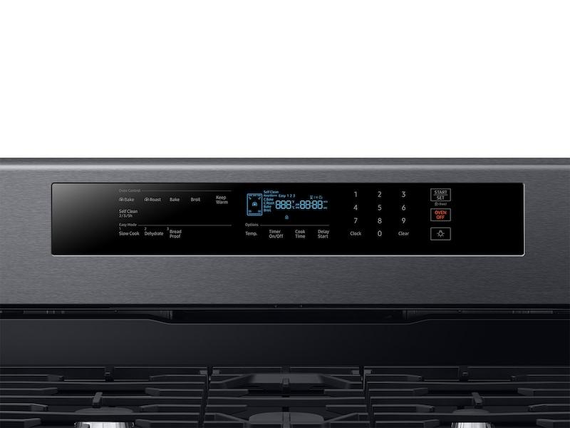 5.8 cu. ft. Freestanding Gas Range with True Convection in Black Stainless Steel