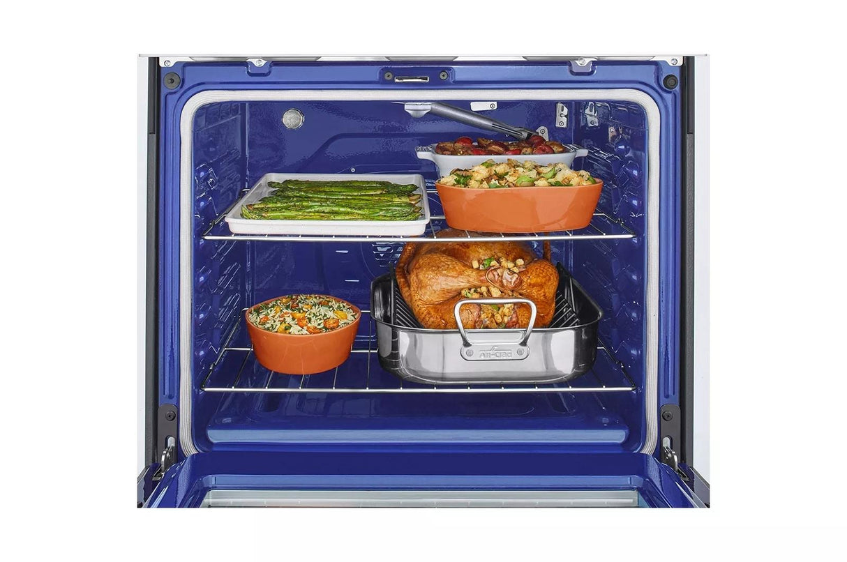 LG 2 Piece Gas Range and Over the Range Microwave Set LRGL5823S & MVEL2033F
