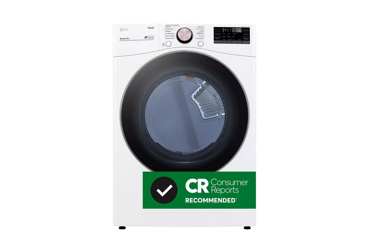 7.4 cu. ft. Large Capacity Front Load Electric Dryer - White