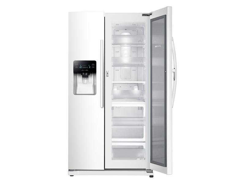 25 cu. ft. Food Showcase Side-by-Side Refrigerator with Metal Cooling in White