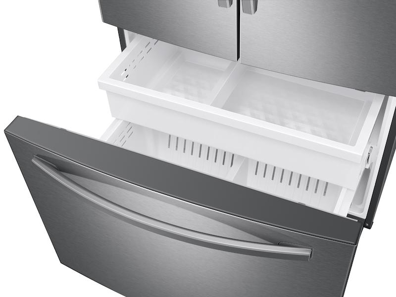 26.5 cu. ft. Large Capacity 3-Door French Door Refrigerator with Family Hub™ and External Water & Ice Dispenser in Stainless Steel