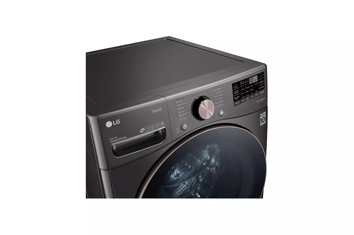 LG 4.5 cu. ft. Ultra Large Capacity Front Load Washer - Black Steel
