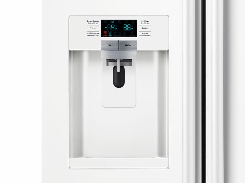 22 cu. ft. Counter Depth Side-by-Side Refrigerator in White
