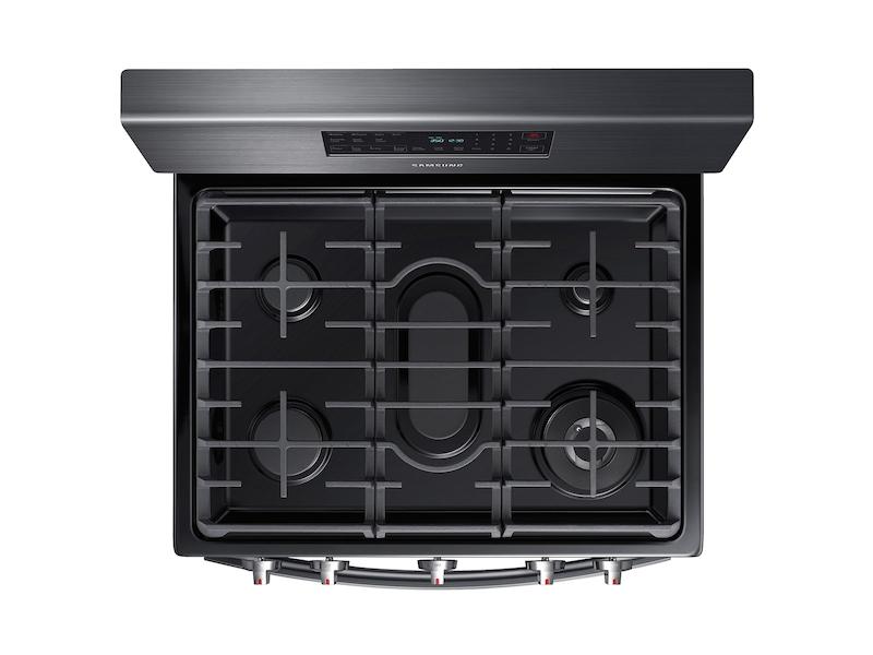 5.8 cu. ft. Freestanding Gas Range with Air Fry and Convection in Black Stainless Steel