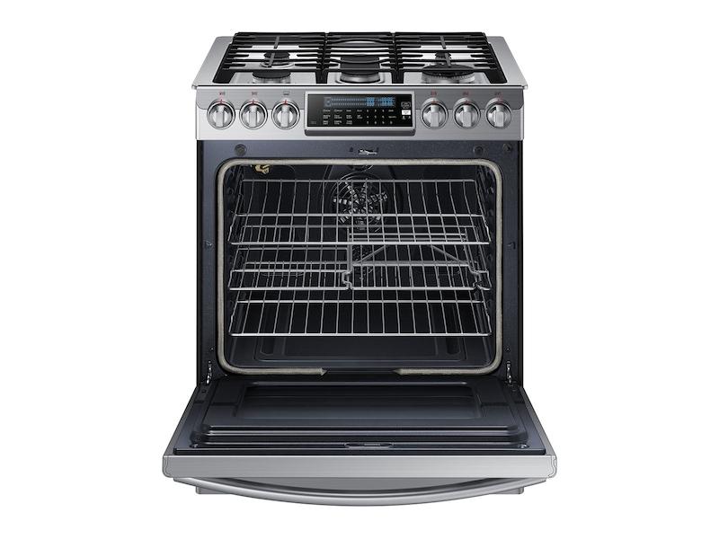 5.8 cu. ft. Slide-In Gas Range with True Convection in Stainless Steel