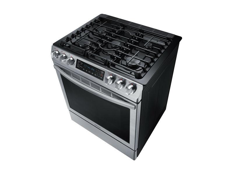 5.8 cu. ft. Slide-in Gas Range with Convection in Stainless Steel