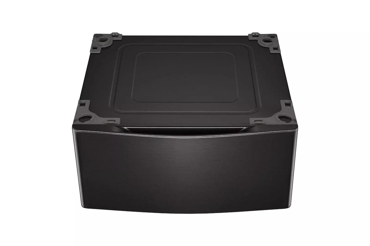 Ultimate 29 Inch Laundry Suite Bundle - Washer, Electric Dryer & Laundry Pedestal in Black Steel