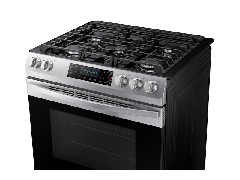 5.8 cu. ft. 5 Burner Slide-in Gas Range in Stainless Steel
