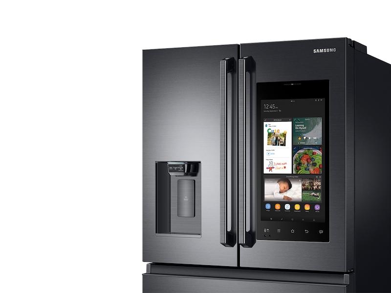 22 cu. ft. Family Hub™ Counter Depth 4-Door French Door Refrigerator in Black Stainless Steel