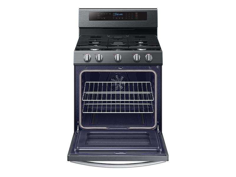 5.8 cu. ft. Freestanding Gas Range with True Convection in Black Stainless Steel