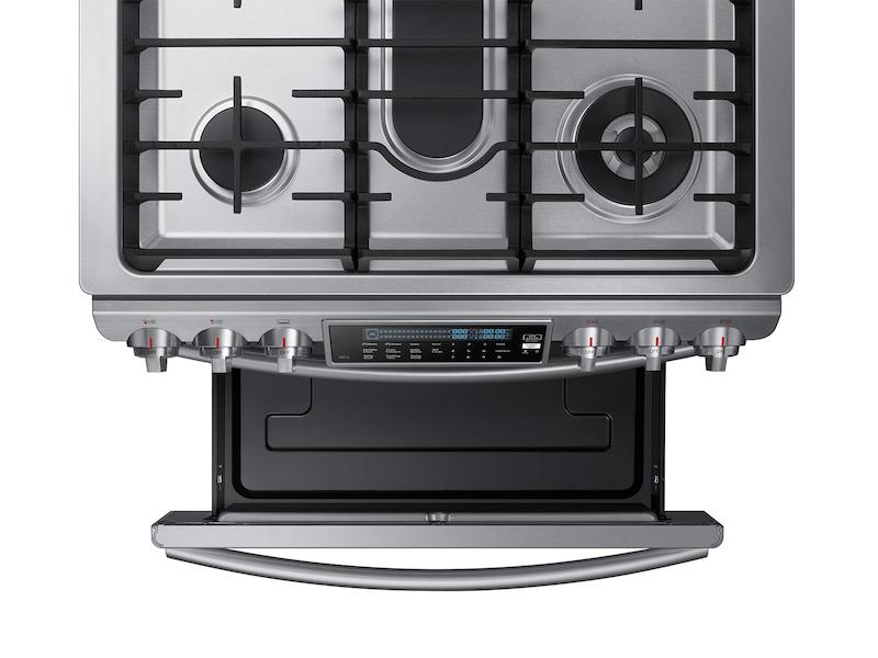 5.8 cu. ft. Slide-In Gas Range with True Convection in Stainless Steel