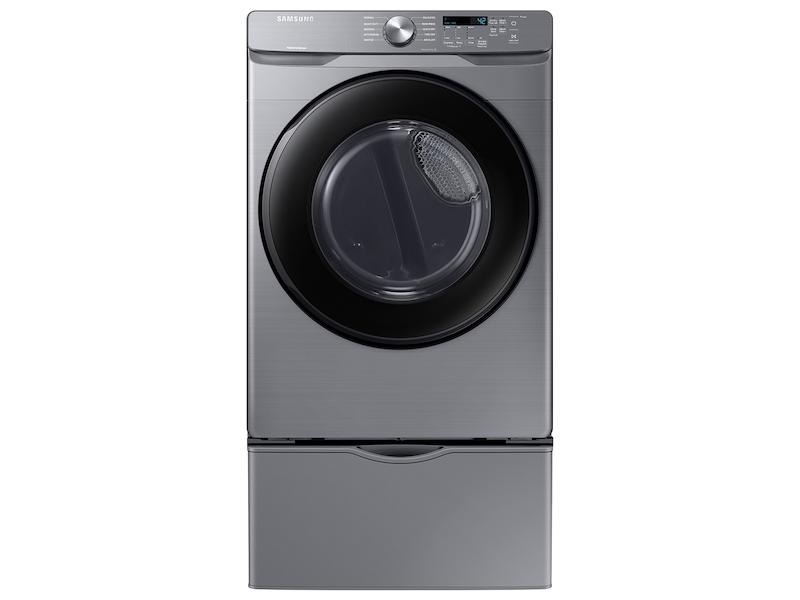 7.5 cu. ft. Front Load Electric Dryer with Sensor Dry in Platinum