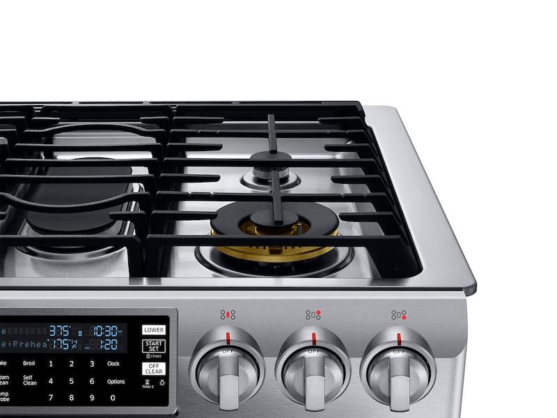 5.8 cu. ft. Slide-in Dual Fuel Range with Flex Duo™ & Dual Door in Stainless Steel