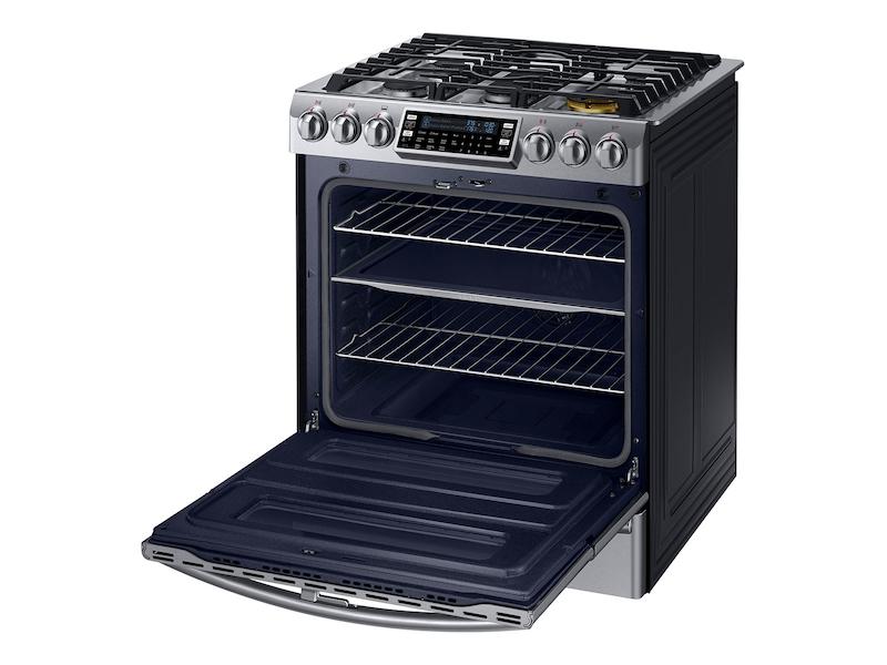 5.8 cu. ft. Slide-in Dual Fuel Range with Flex Duo™ & Dual Door in Stainless Steel