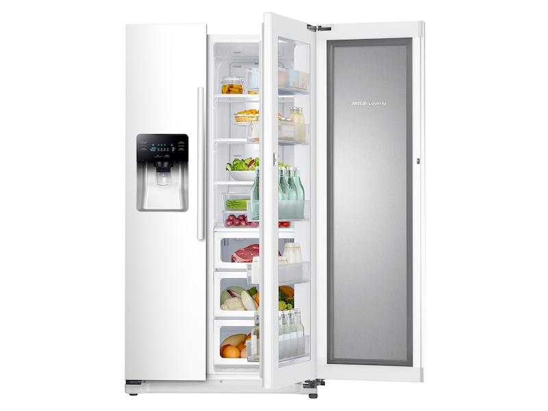 25 cu. ft. Food Showcase Side-by-Side Refrigerator with Metal Cooling in White