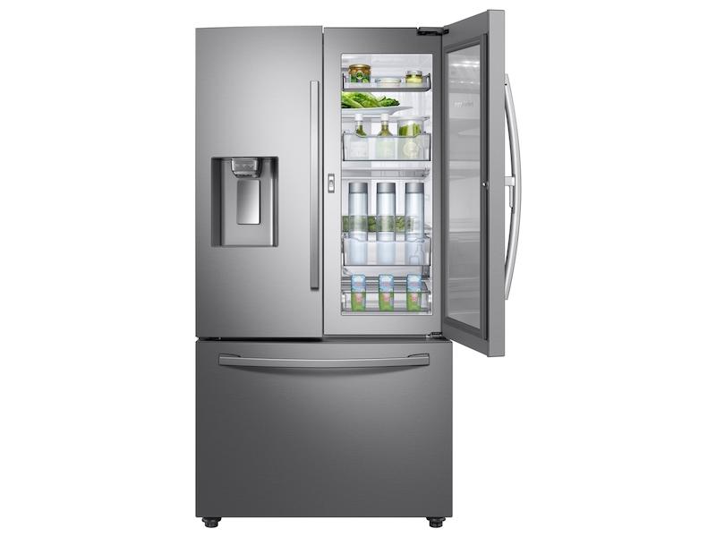 28 cu. ft. 3-Door French Door, Full Depth Refrigerator with Food Showcase in Stainless Steel