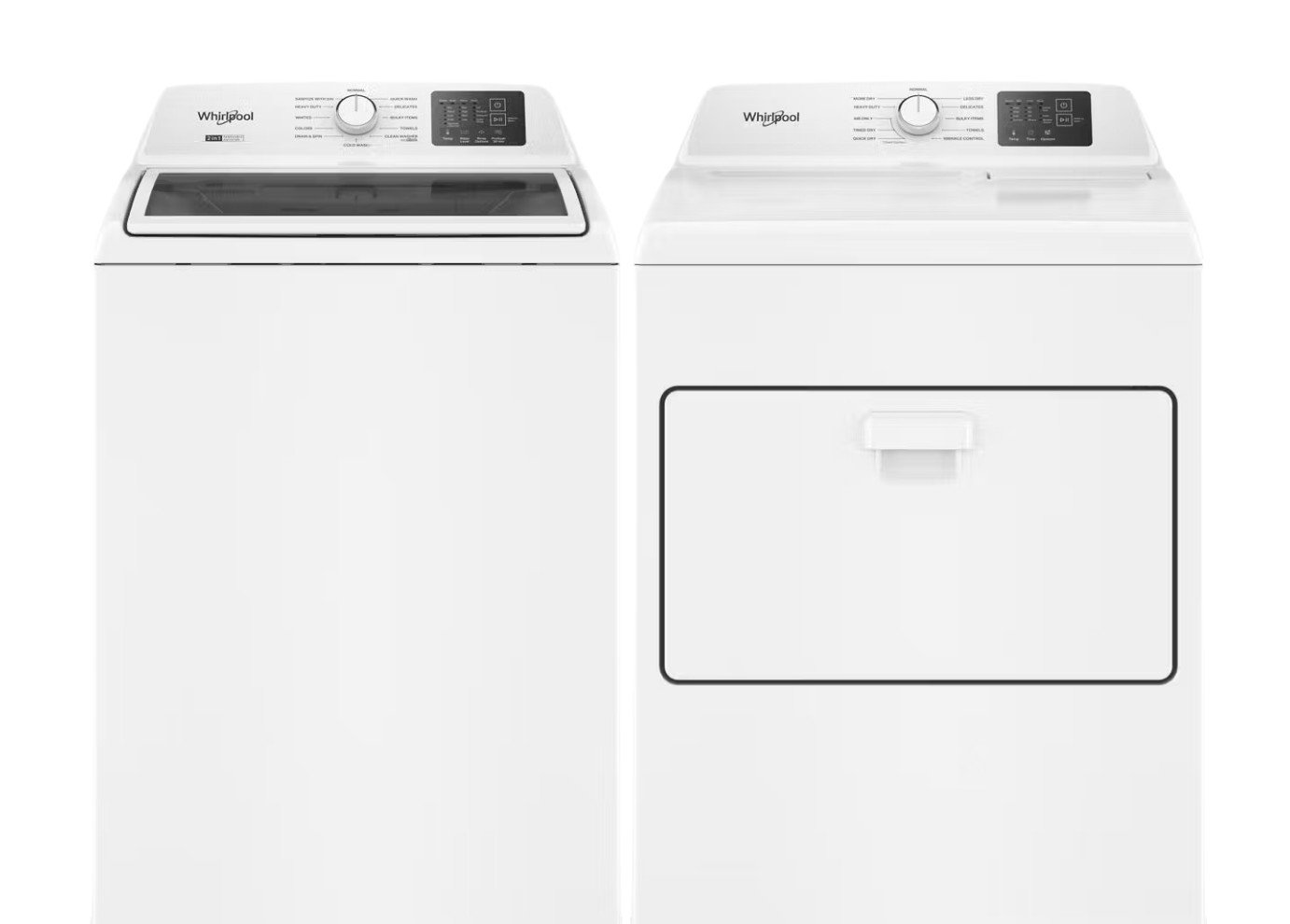 Whirlpool Top Load Washer & Electric Dryer