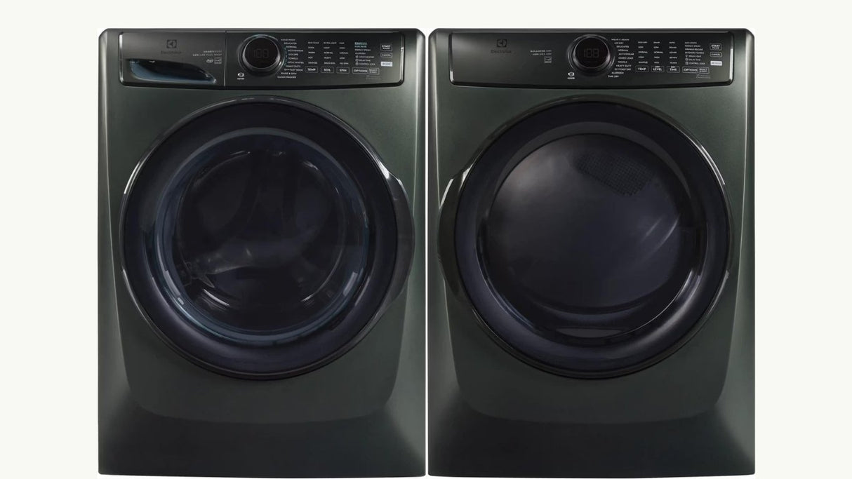 27 Inch Front Load Perfect Steam Washer & Electric Dryer Bundle — Alpine Green