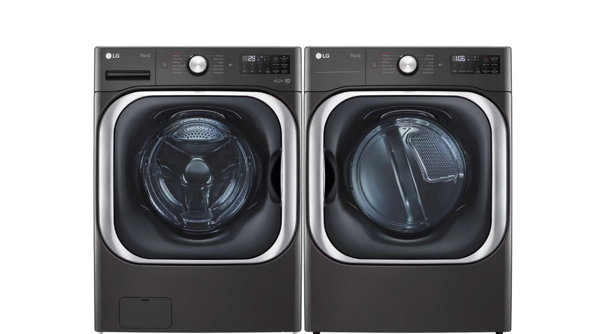 29 Inch Washer and Electric Dryer Bundle in Black Steel